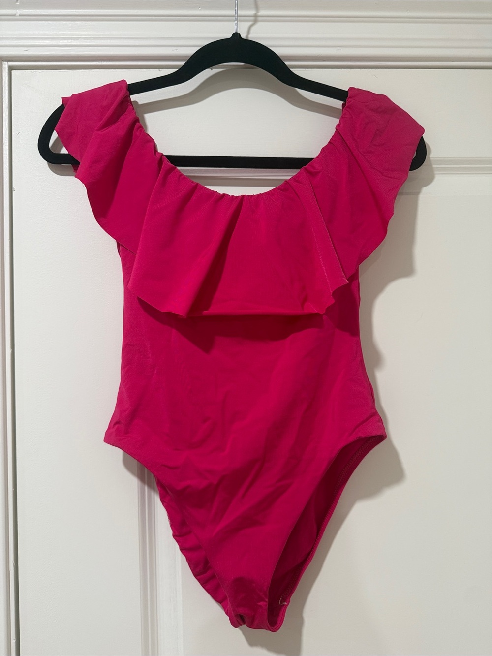 Trina Turk Hot Pink Ruffle One-Piece Swimsuit